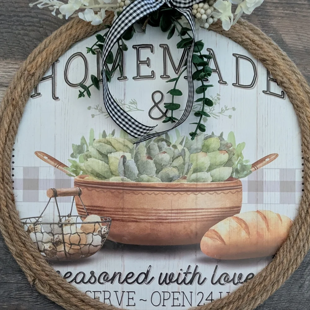 Rustic Kitchen Wall Decor with Rope Accent - Picture 3 of 13